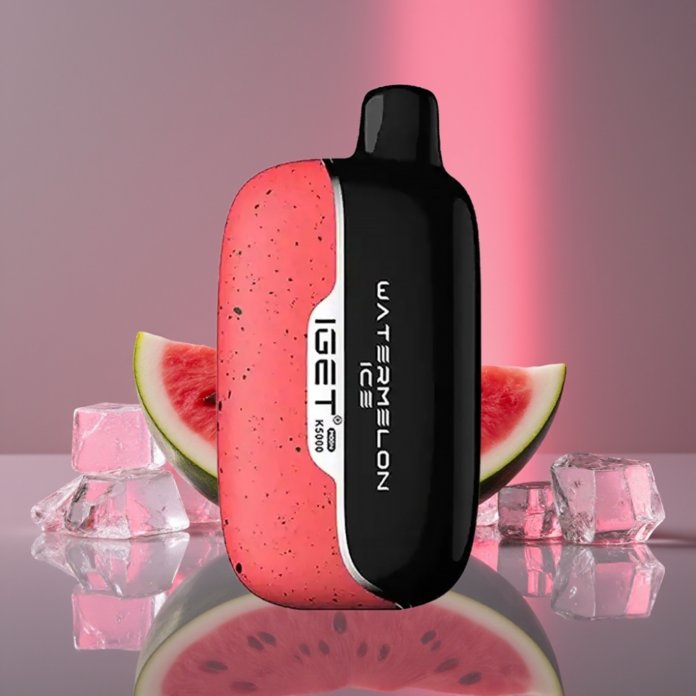 IGET Moon K5000 Puffs Disposable Vape Vodní Meloun Led 81.5g Mesh 1.35 Ohm