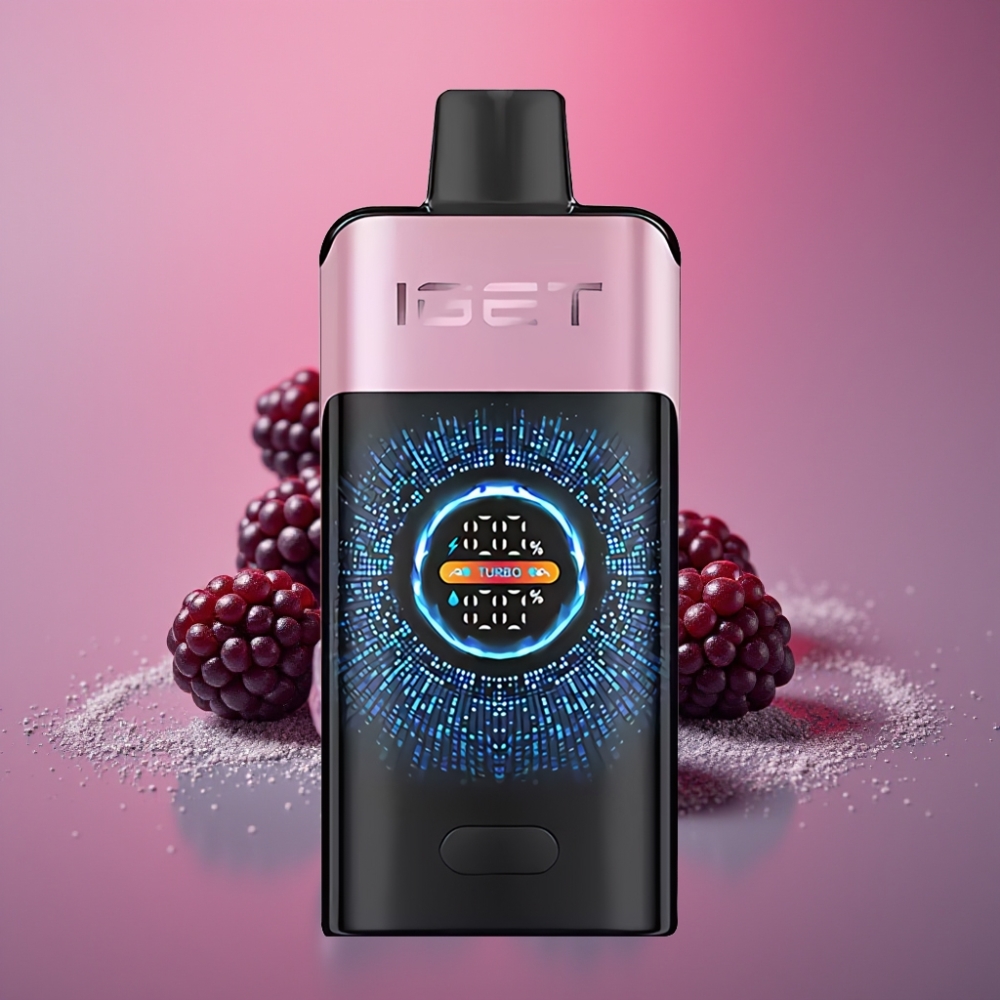 IGET ONE 12000 Puffs Disposable Vape Blackberry Ice 2700mAh Dual Mesh 0.6ohm