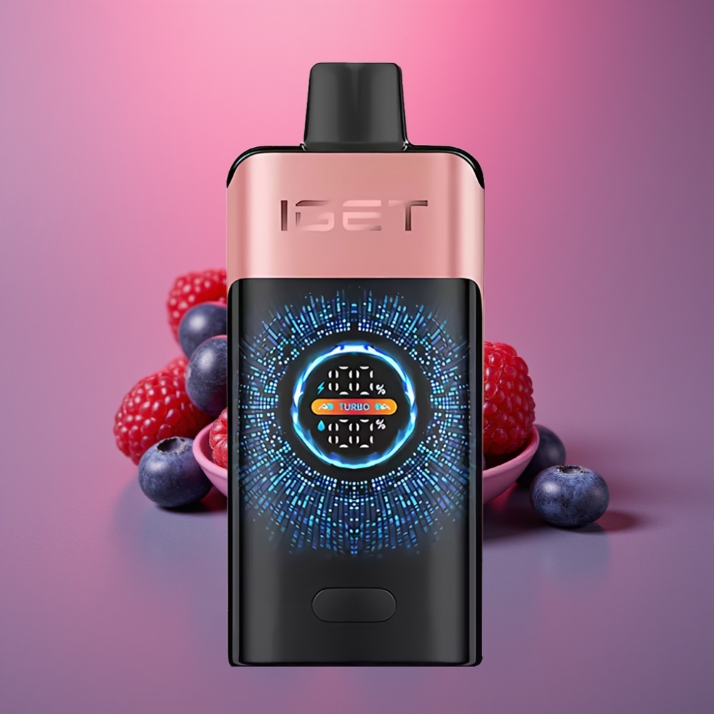 IGET ONE 12000 Puffs Disposable Vape Borůvka Malina 2700mAh Dual Mesh