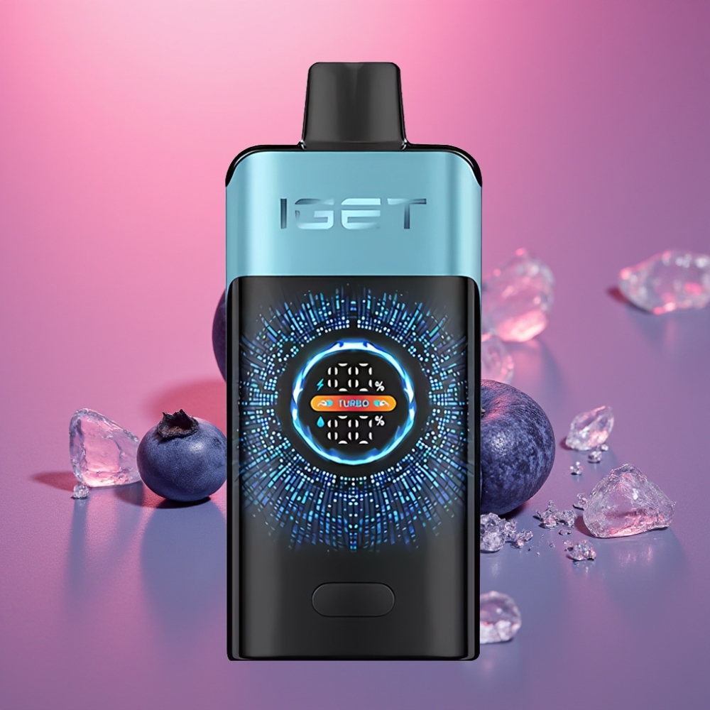 IGET ONE 12000 Puffs Disposable Vape Borůvková Mražená s 2700 mAh a Duální Mesh Cívka