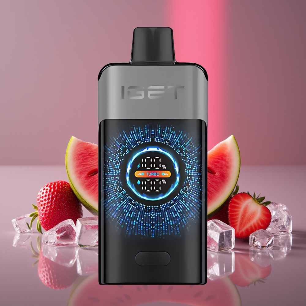 IGET ONE 12000 Puffs Disposable Vape Jahoda Vodní Meloun Led 2700mAh Dual Mesh