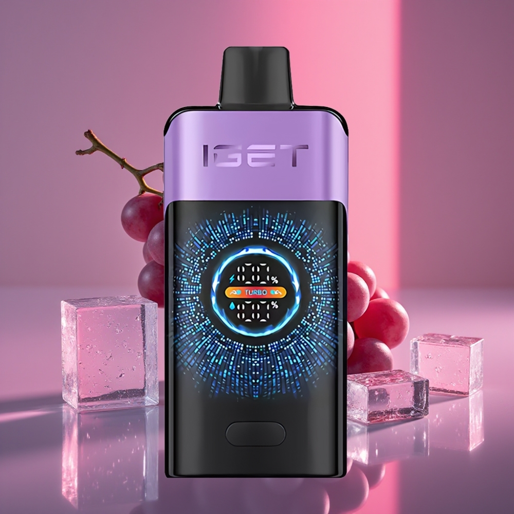 IGET ONE 12000 Puffs Disposable Vape Ledová Hroznová 2700mAh 0.6ohm Dual Mesh