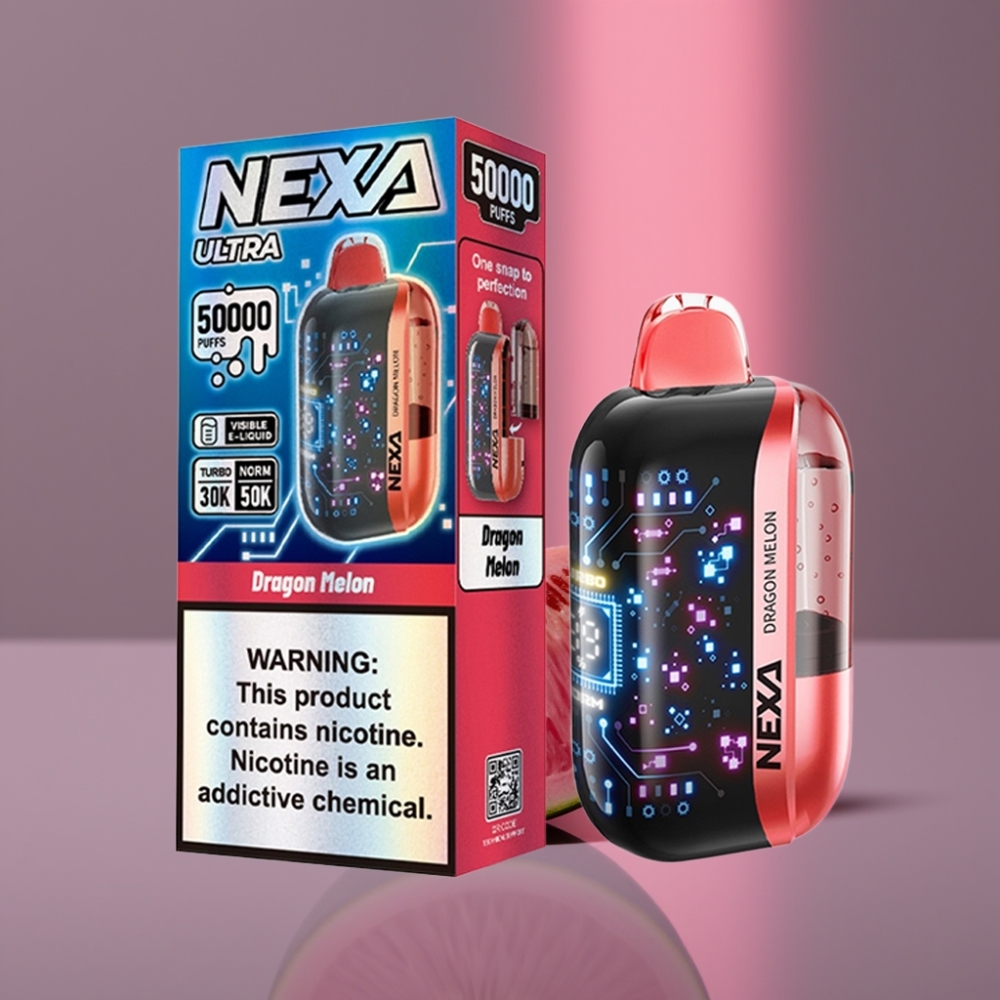 NEXA Ultra 50000 Puffs Disposable Vape Dračí Meloun 20ml 800mAh 5% Nikotyn Typ-C