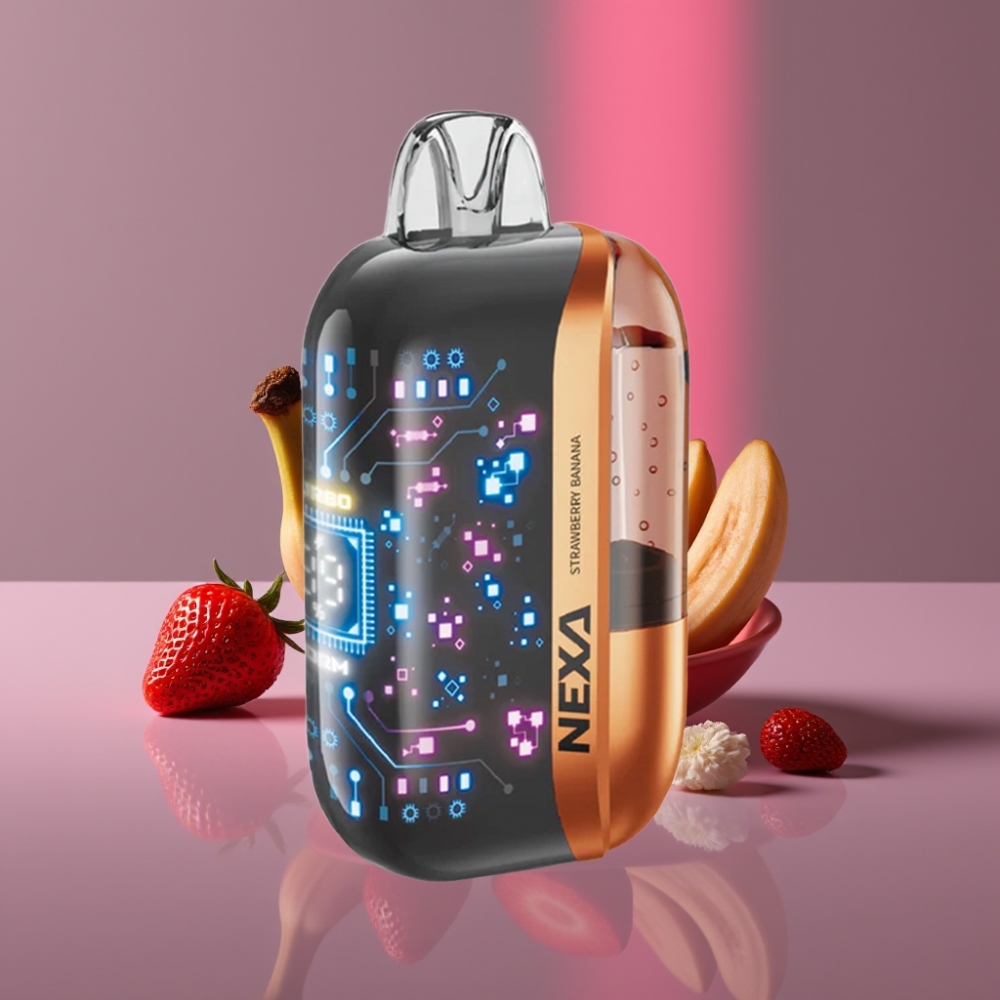 NEXA Ultra 50K Disposable Vape Jahoda Banán 20ml 800mAh 5% Dual Mesh