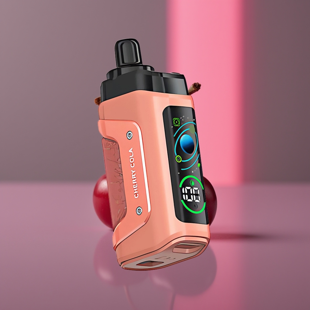 Razz Bar 45000 Puffs 1.0 Ohm Mesh Nastavitelný Průtok Vzduchu 650 mAh Typ-C Višňová Kola Disposable Vape