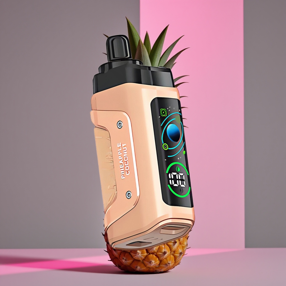 Razz Bar 45000 Puffs Disposable Vape Ananas Kokos, 1.0 Ohm Mesh, Typ-C, 20 mg/ml