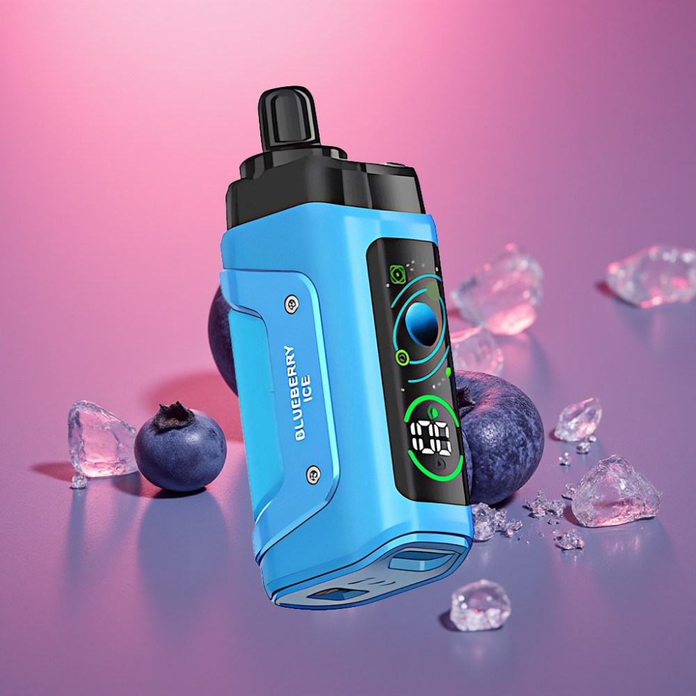 Razz Bar 45000 Puffs Disposable Vape Borůvková Menthol 1.0 Ohm Mesh Coil Nastavitelný Průtok Vzduchu 650 mAh Type-C 20 mg/ml Nikotinu
