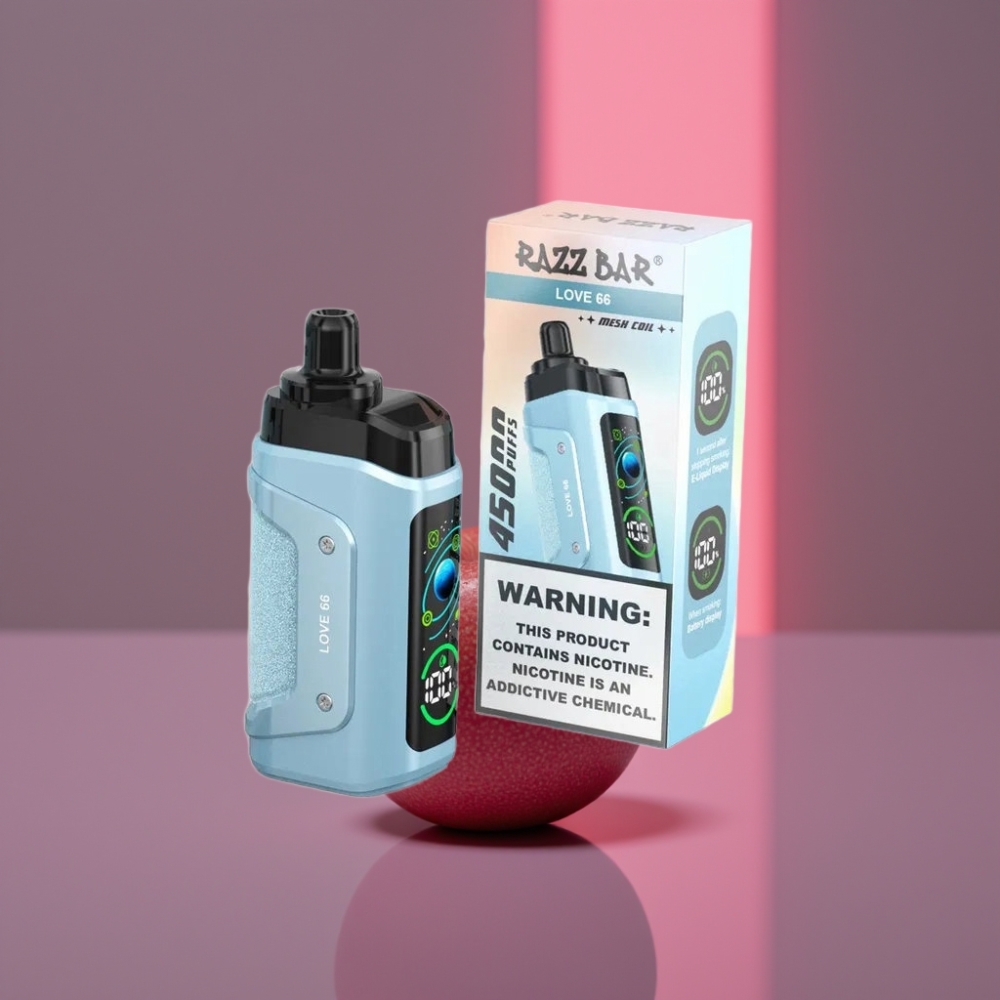 Razz Bar 45000 Puffs Disposable Vape Láskyplná 66 1.0 Ohm Mesh Typ-C 650 mAh