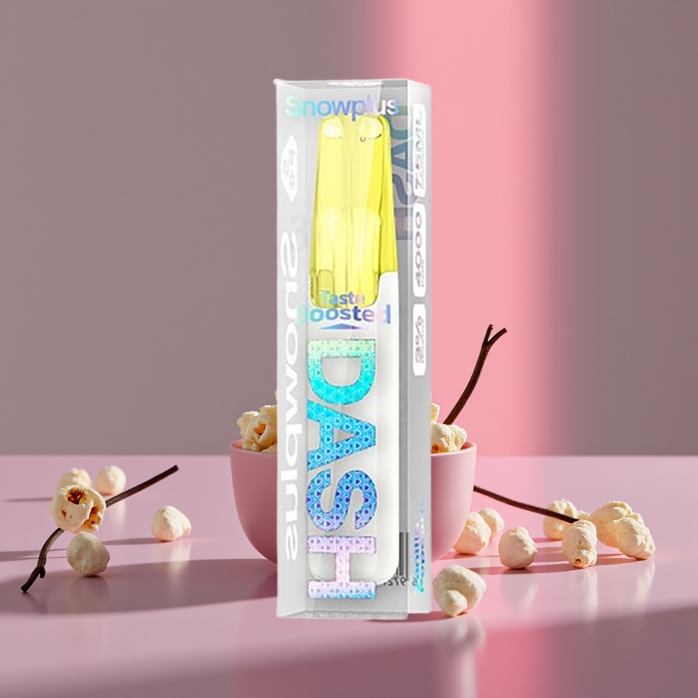 Snowplus Dash 4000 Puffs Vanilková Popcorn Keramická 530 mAh 7,5 ml
