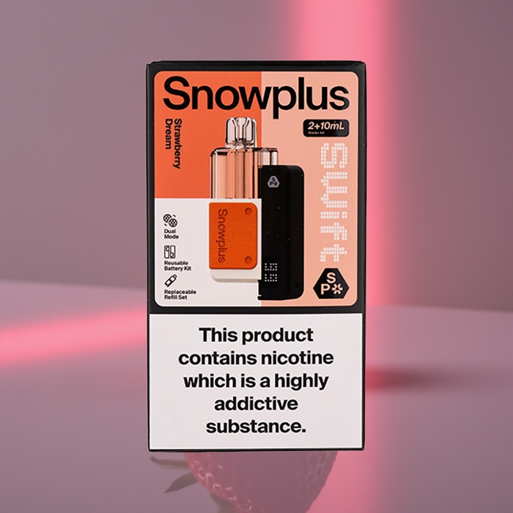 Snowplus Swift 5000 Puffs Dual Mesh Prefilled Pod Kit Jahodový Sen