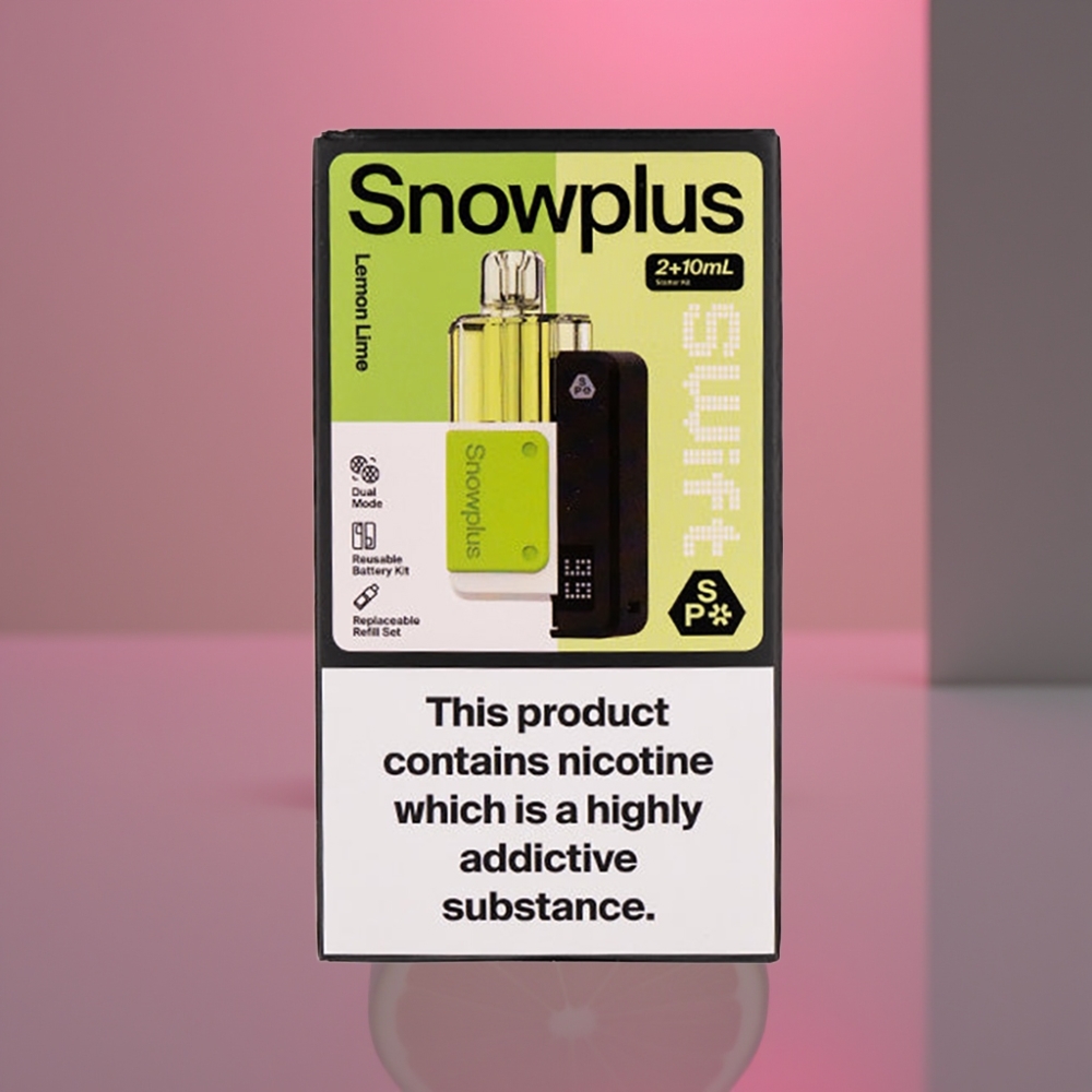 Snowplus Swift 5000 Puffs Prefilled Pod Kit Citrón Limetka 43x81x25mm 65g Dual Mesh 1000mAh 2+10ml 2%