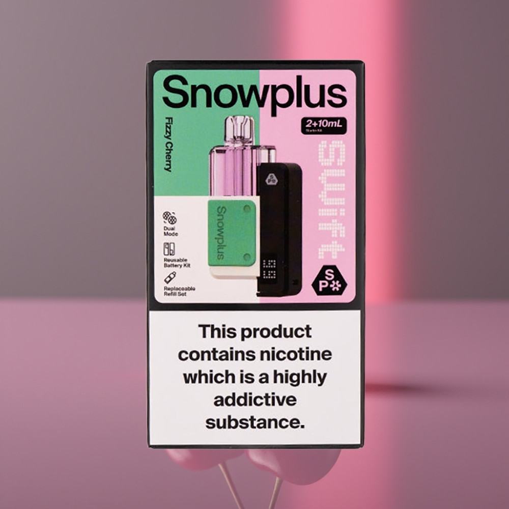 Snowplus Swift 5000 Puffs Prefilled Pod Kit Šumivá Třešeň 43x81x25mm 65g Dual Mesh 1000mAh 2+10ml 2%