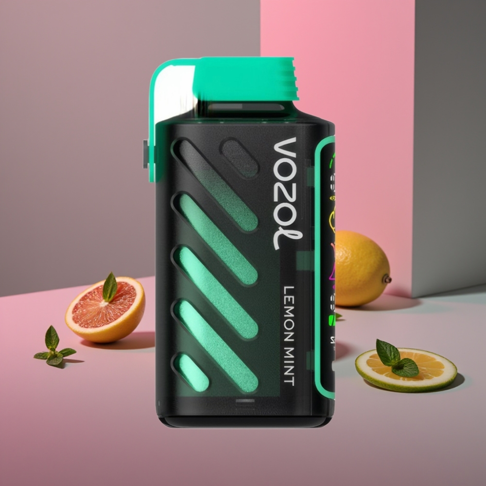 VOZOL Gear Power 20000 Puffs Disposable Vape Citrónová Máta S.i.L.C. Tech Dual Mesh 20mL 5%