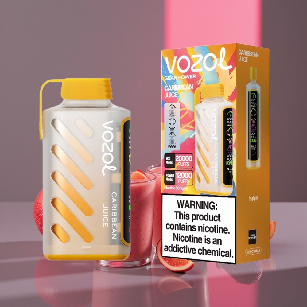 VOZOL Gear Power 20000 Puffs Disposable Vape Karibská Šťáva S.i.L.C. Tech 20mL 5%
