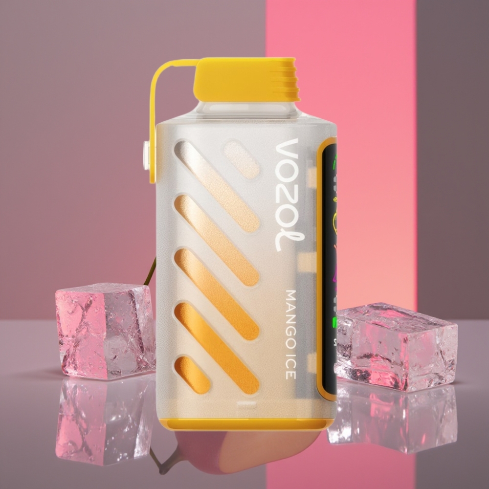 VOZOL Gear Power 20000 Puffs Disposable Vape Mango Ledová s S.i.L.C. Tech, Dual Mesh Coil, Full Screen Display, 20mL, 5% Nicotine