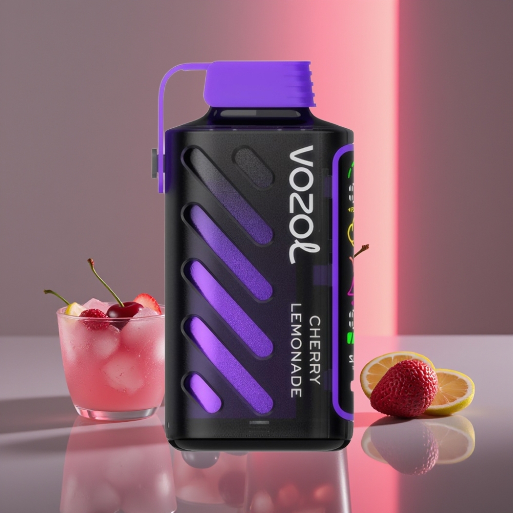 VOZOL Gear Power 20000 Puffs Disposable Vape Třešňová Limonáda S.i.L.C. Tech Dual Mesh Coil 20mL 5%