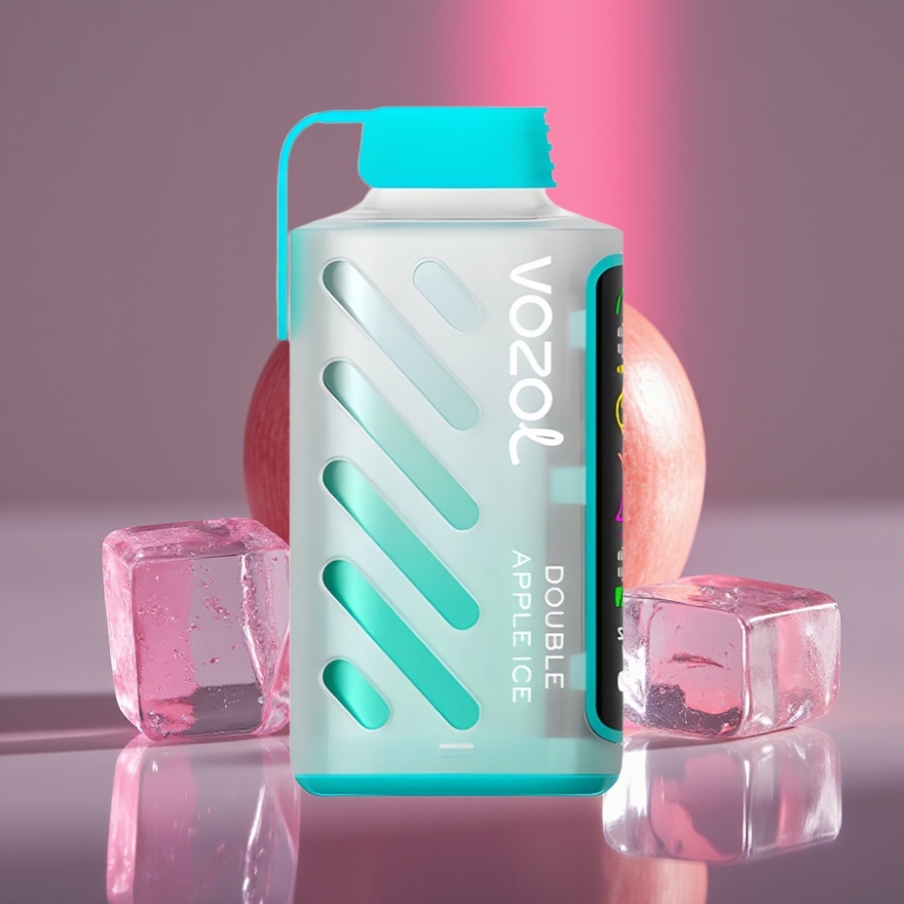 VOZOL Gear Power 20000 Puffs Dispozabilní Vape Dvojité Jablko Led Full Screen Display Dual Mesh Coil S.i.L.C. Tech ECO/POWER Mode 20mL 5%