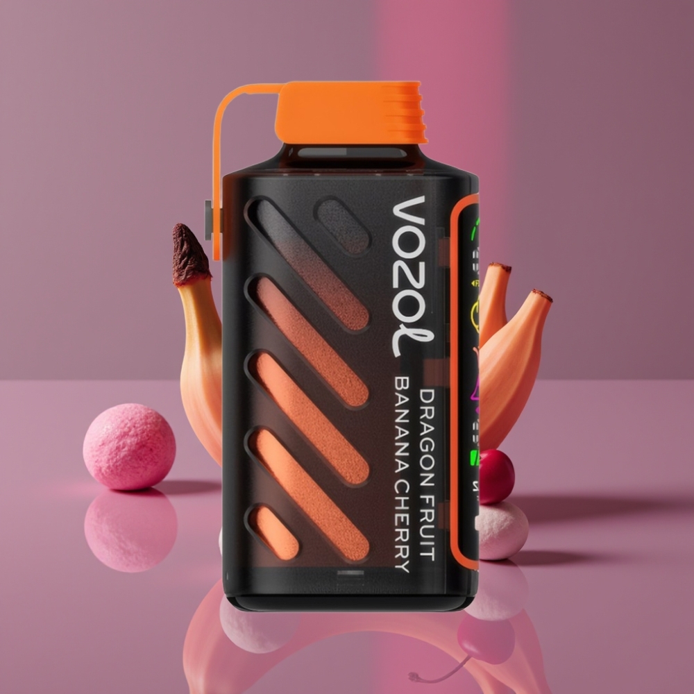 VOZOL Gear Power 20000 Puffs S.i.L.C. Tech Dual Mesh Coil 20mL 5% Dračí Ovoce Banán Třešeň