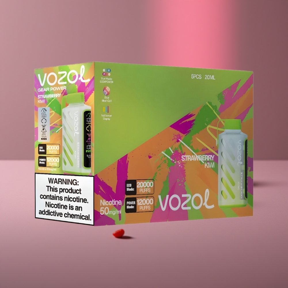 VOZOL Gear Power 20000 Puffs S.i.L.C. Tech Dual Mesh Coil 20mL Jahoda Kiwi