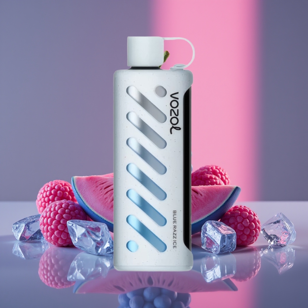 VOZOL Gear Shisha 25000 Pufů Dual Mesh, 1000mAh, 5mg/ml, Modrý Malinový Led