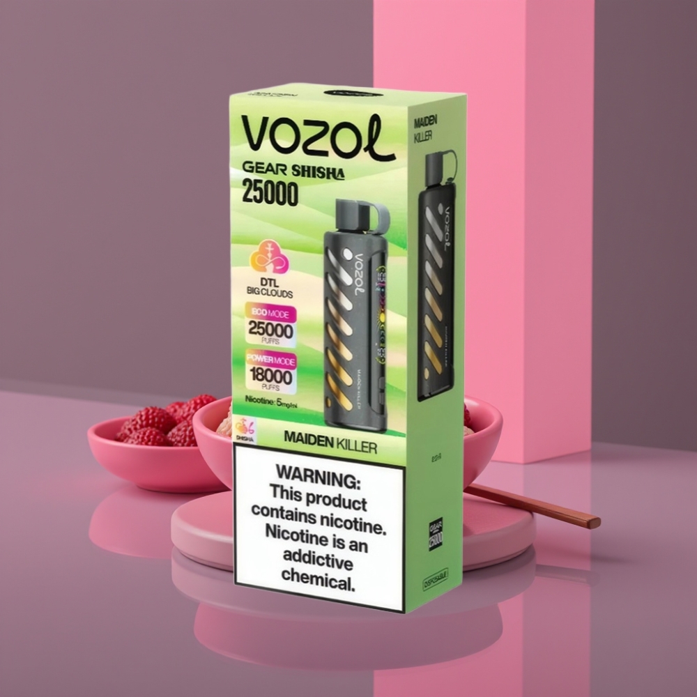 VOZOL Gear Shisha 25000 Puffs 5mg/ml 1000mAh Dual Mesh Zabiják Panen