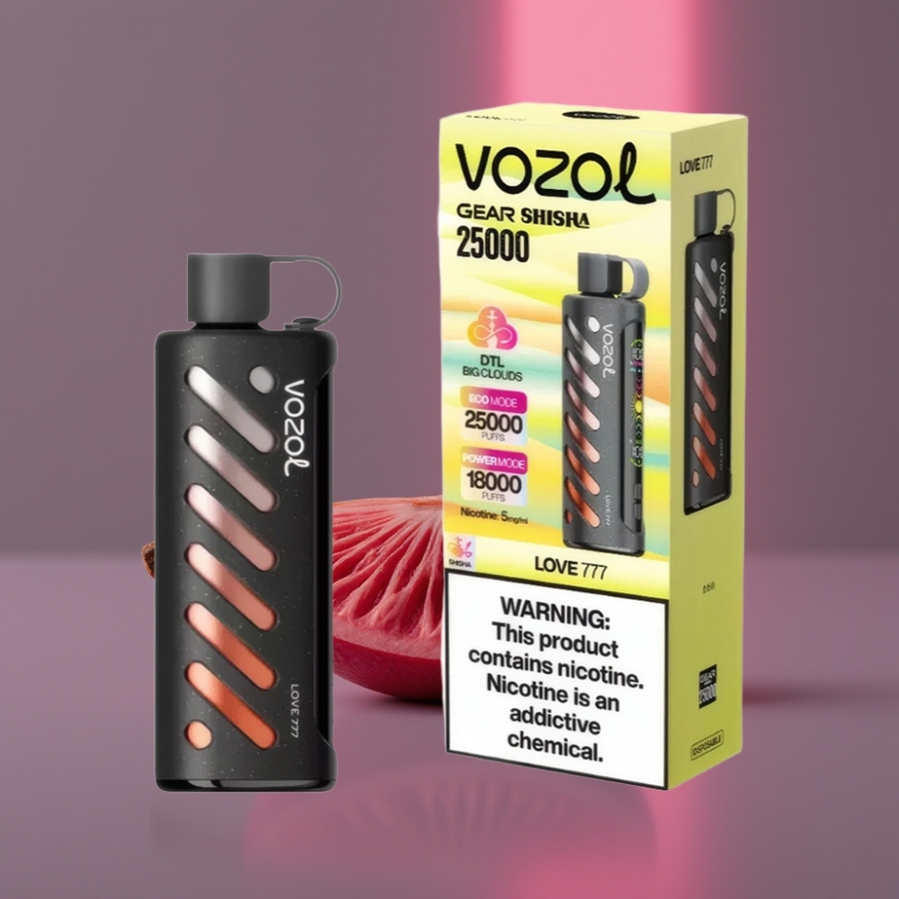 VOZOL Gear Shisha 25000 Puffs Dispozabilní Vape Lásková 777 Dual Mesh 1000mAh 5mg/ml