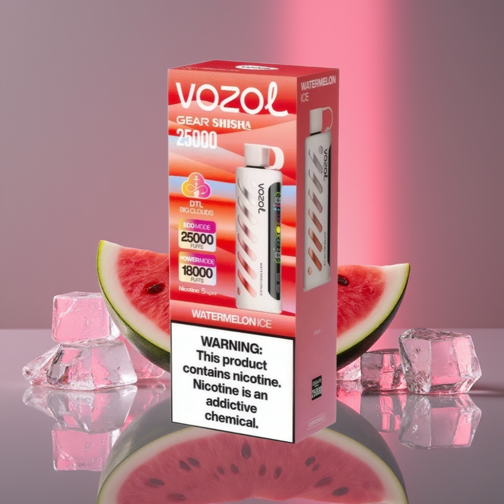 VOZOL Gear Shisha 25000 Puffs Vodomelonový Led Dual Mesh 1000mAh 5mg/ml