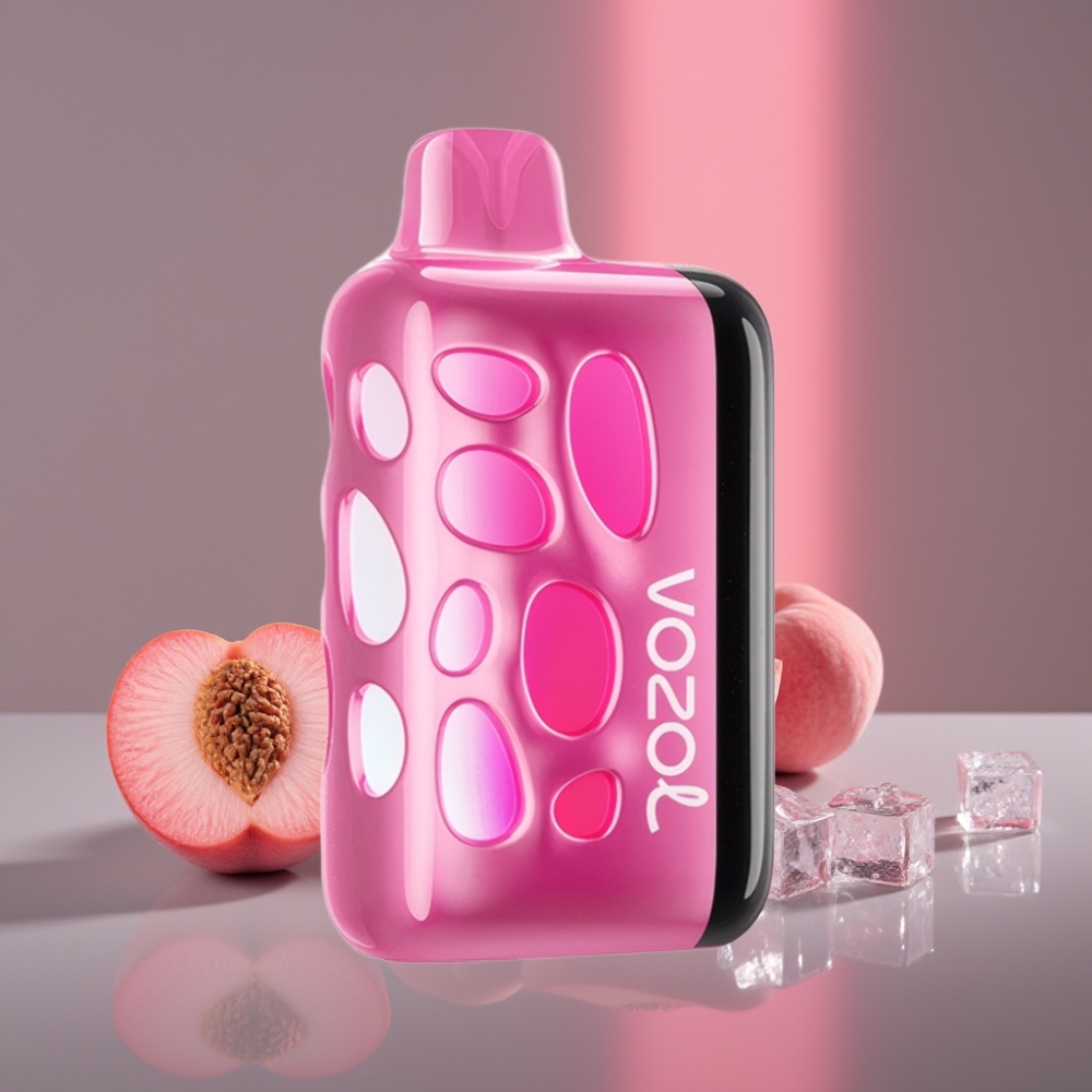 VOZOL RAVE 40000 Disposable Vape Broskvový Led 270° Vibrační Design, Beat-Synced Party Mode