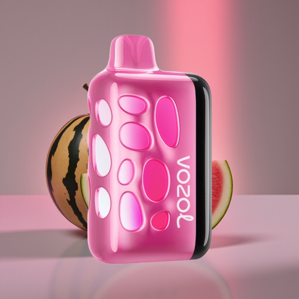 VOZOL RAVE 40000 Disposable Vape Jahodový Meloun Broskvový, 270° Svítící Design, 20/50mg/ml Nikotin, 1000mAh Baterie