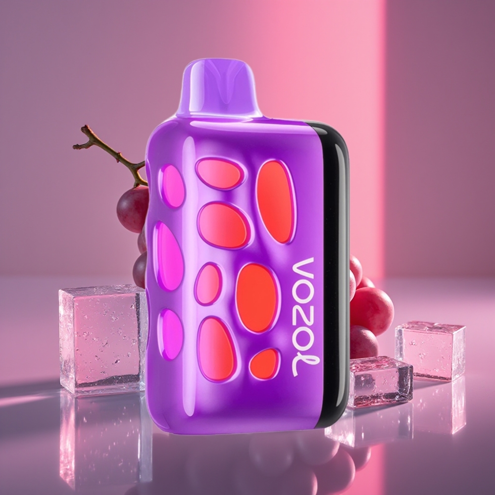 VOZOL RAVE 40000 Disposable Vape Ledová Hroznová 270° Vibrační Design 20/50mg/ml 1000mAh