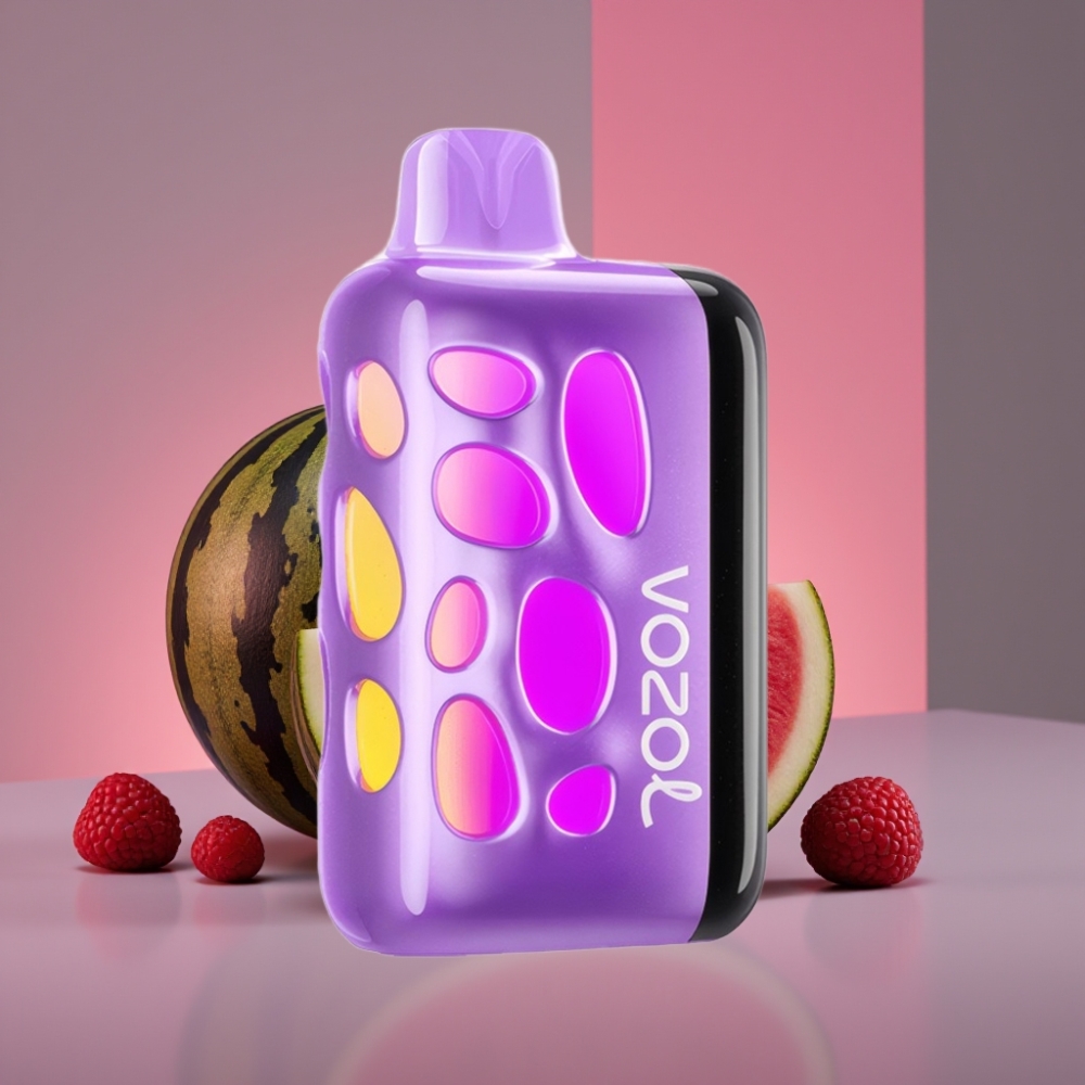 VOZOL RAVE 40000 Disposable Vape Melounová Malinová Pikantnost, 270° Svítící Design, Synchronizace s Beatem, Rychlé Nabíjení 80% za 20 Min, Animace Eclipse