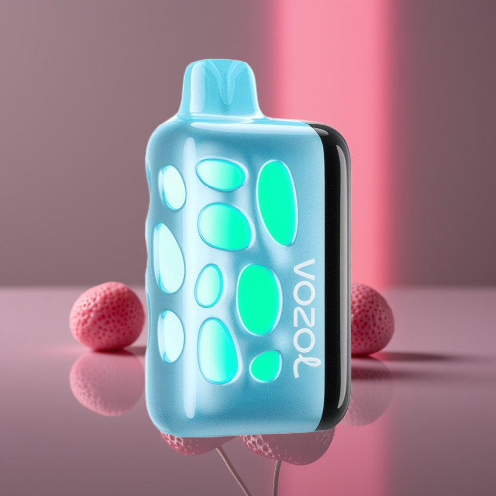 VOZOL RAVE 40000 Disposable Vape Třešeň Jahoda, 270° Světelný Design, Beat-Synced Party Mode, 80% Nabití za 20 Min, 1000mAh
