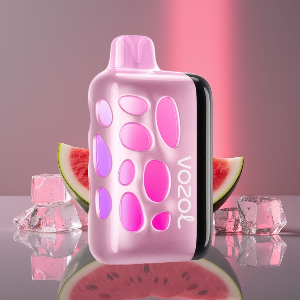 VOZOL RAVE 40000 Disposable Vape Vodní melounový led, 270° VIBRUJÍCÍ DESIGN, BEAT-SYNCED PARTY MODE, 80% NABITÍ ZA 20 MIN, 1000mAh