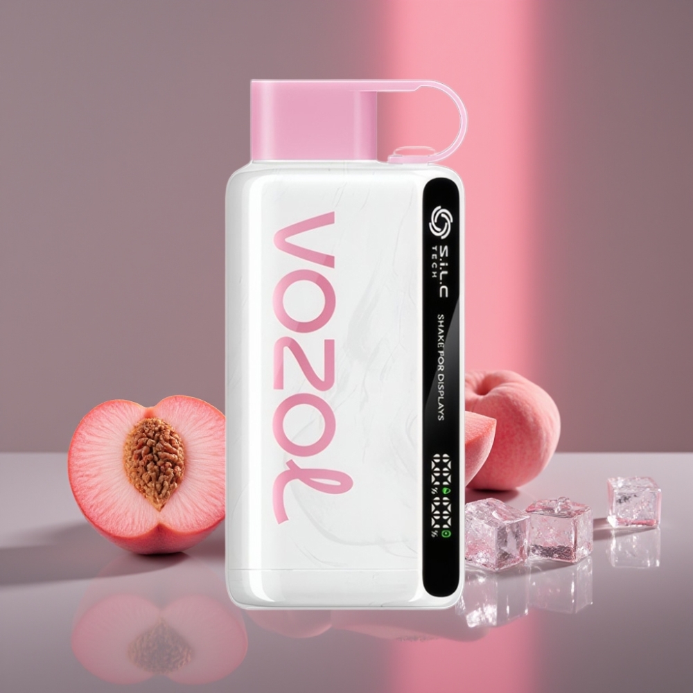 VOZOL STAR 9000/12000 Disposable Vape Broskvový Led s S.i.L.C TECH a 650mAh