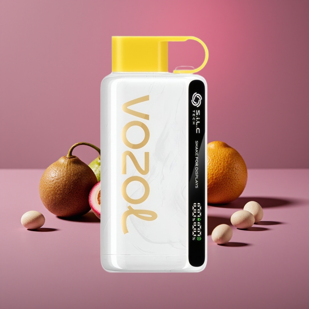 VOZOL STAR 9000/12000 Disposable Vape Kiwi Mučenka Guava S.i.L.C TECH 650mAh 30% rychlejší nabíjení