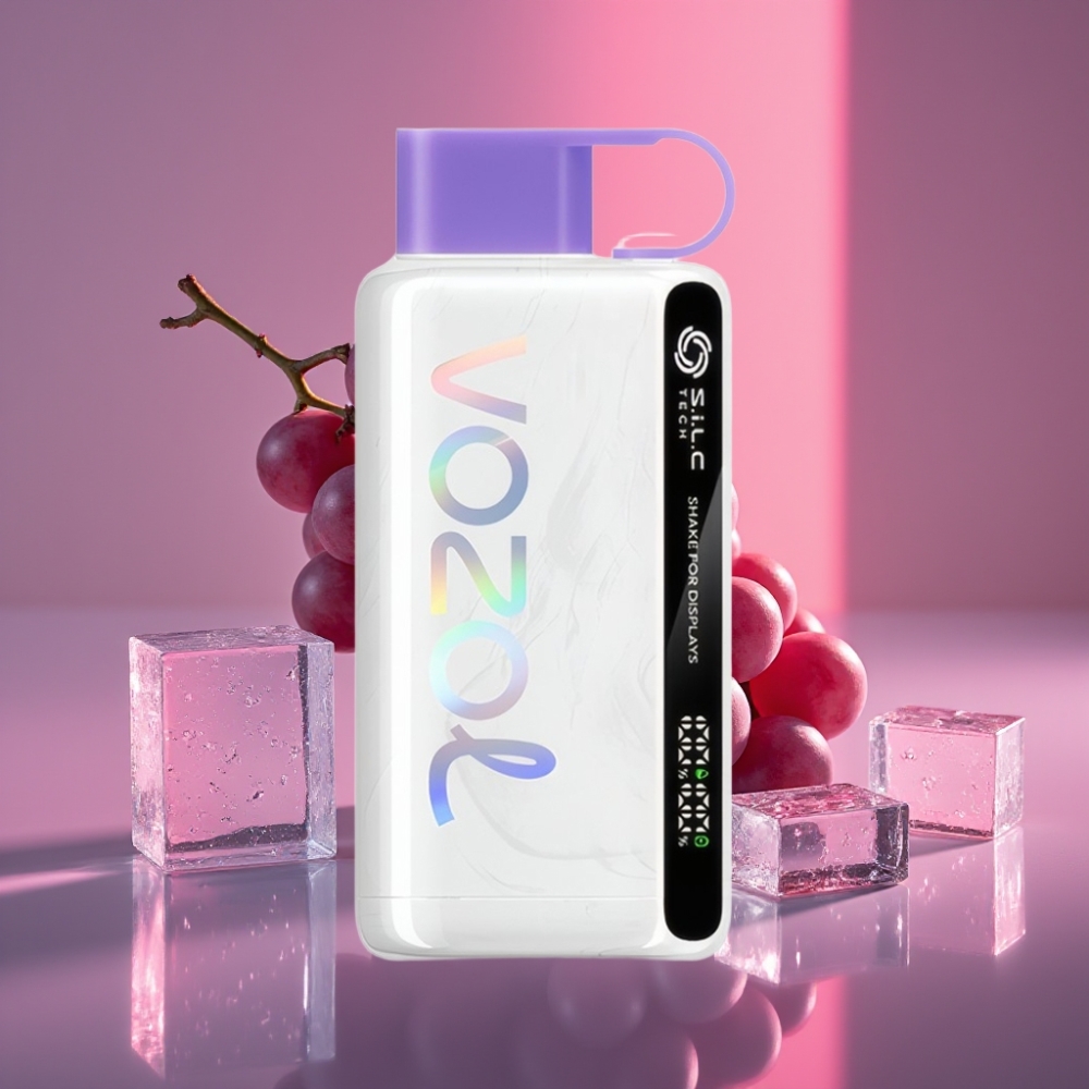 VOZOL STAR 9000/12000 Jednorázové Vape Ledový Hrozen S.i.L.C TECH Ochrana Náustku 650mAh