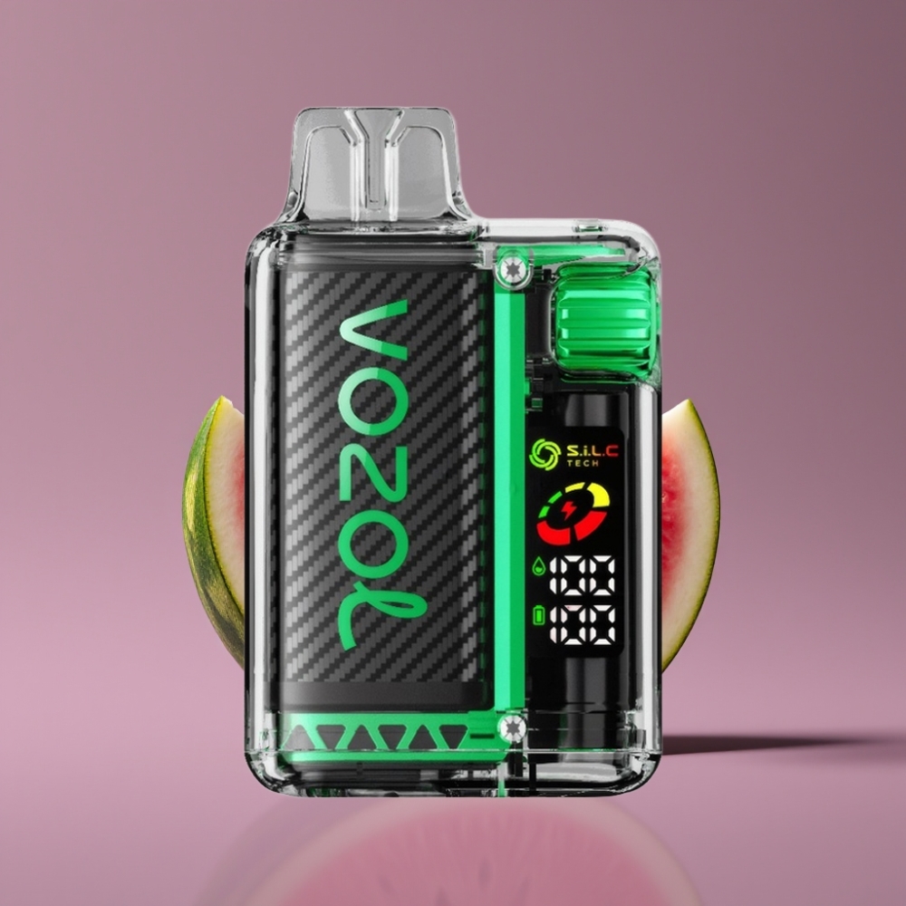 VOZOL Vista 20000 Puffs Vodová Bubnová Žvýkačka OLED S.i.L.C Tech Dual Mesh MCU PCR 650mAh