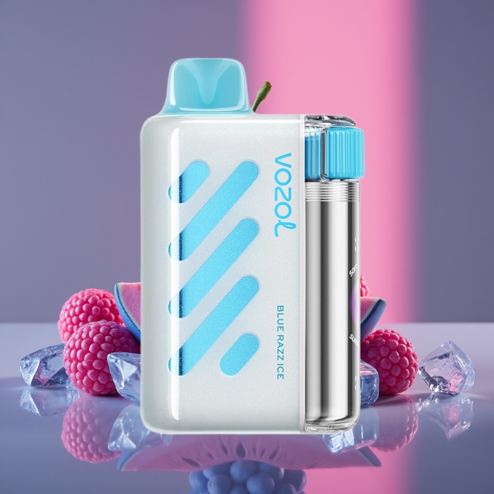 VOZOL VISTA 40000 Puffs MTL Rechargeable Vape s displejem 1000mAh Modrá Malina Led