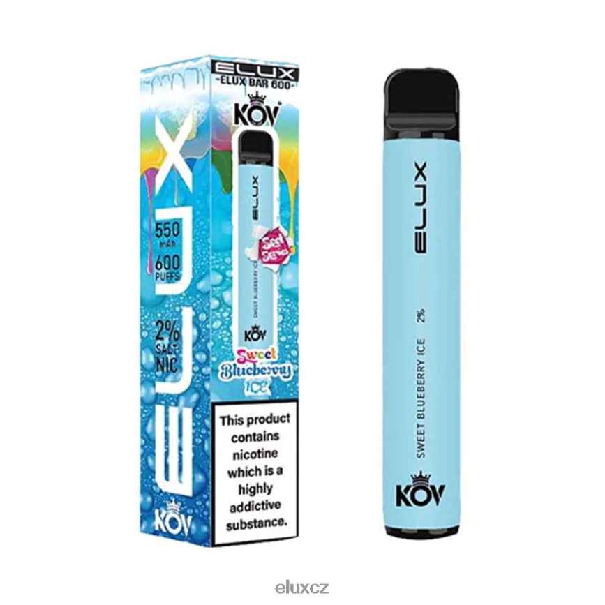 Elux Bar jednorázové vapky sladké série sladký borůvkový led H228T2109 Elux Vape Price