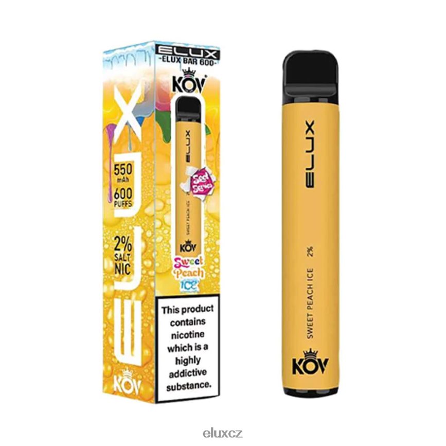 Elux Bar jednorázové vapky sladké série sladký broskvový led H228T2108 Elux Vape Reviews