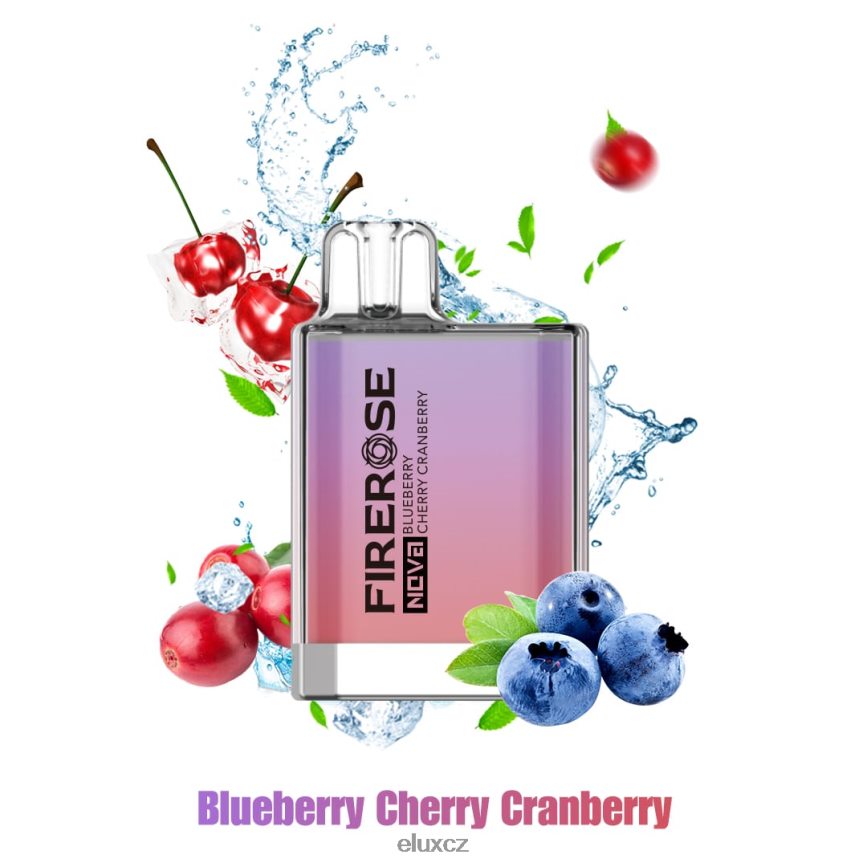 Elux Firerose Nova 600 vdechnutí jednorázové vapky borůvka třešeň brusinka H228T221 Elux Vape Flavours