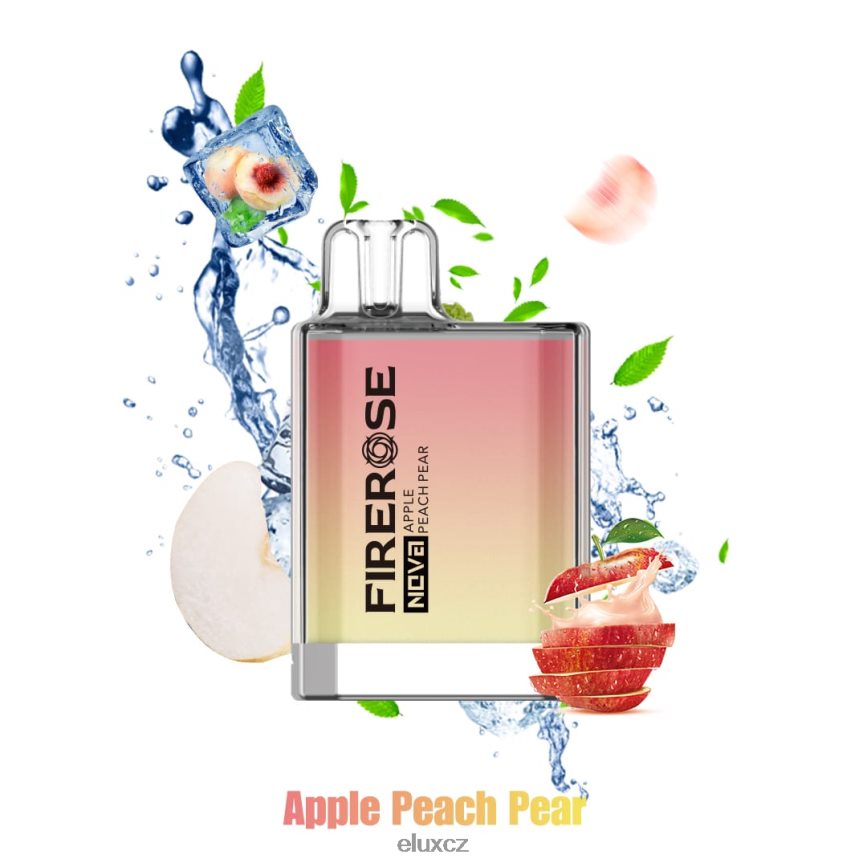 Elux Firerose Nova 600 vdechnutí jednorázové vapky jablko broskev hruška H228T220 Elux Vape Near Me